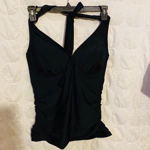 Black tankini swim top
